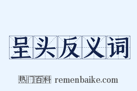 呈头反义词是什么意思的图片
